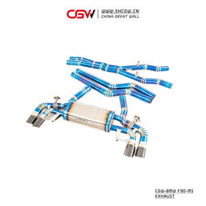 Wild Growling suara Titanium matang, katup elektronik Catback pipa knalpot untuk BMW M5 F90 4.4T knalpot AWD - Product Image 4