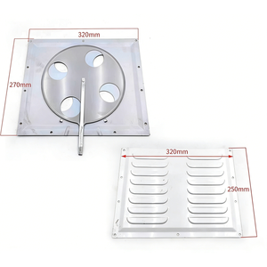 Grille de ventilation en acier inoxydable 304 à installation facile pour bateaux, yachts, grilles murales nautiques, conduits de chauffage, refroidissement et plaque de ventilation - Product Image 2