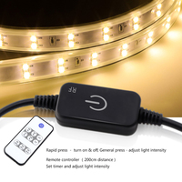 Interrupteur à distance sans fil RF, variateur de luminosité DC5V 12V, interrupteur RF en plastique réglable pour éclairage LED d'armoire