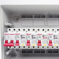 Boîte électrique extérieure étanche IP65 en ABS, entièrement assemblée, 18 voies, courant nominal 200A, tension 240V, distribution complète du circuit