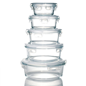 Custom Wholesale Lock Lid Borosilicate Glass Kitchen Food Storage Container <b>Box</b> Sets Airtight Containers for Adult <b>Lunch</b> <b>Box</b> - Product Image 2