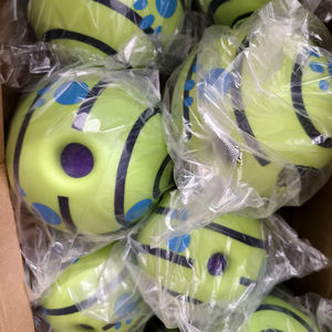 Durable Wobble Sound Dog Toy Interactive Waggle Giggle Rolling Ball 8.8cm 11cm 14cm Tailles Nettoyage des dents Parfait Fournitures pour animaux de compagnie - Product Image 5