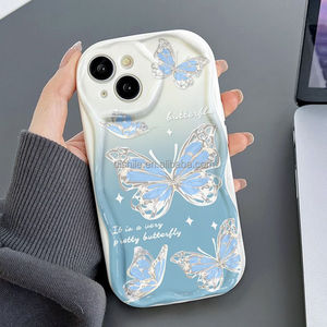 Custodia per telefono con Design innovativo custodia per telefono a farfalla blu, adatta per <span class=keywords><strong>iPhone</strong></span> 16 15 Pro Max 14 13 12 <span class=keywords><strong>11</strong></span> <span class=keywords><strong>Cover</strong></span> <span class=keywords><strong>protettiva</strong></span> per telefono - Product Image 1