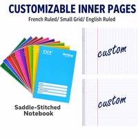 Cahier d'exercices scolaire personnalisé, agrafé, lignage anglais, couverture personnalisée, fabricant de cahiers d'écriture pour étudiants