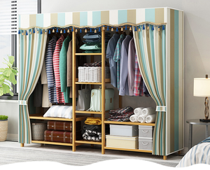 <span class=keywords><strong>Armadio</strong></span> moderno assemblaggio economico panno in legno massello famiglia camera da letto guardaroba della ragazza - Product Image 2