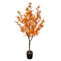 Arbre d'érable artificiel en plastique de 120 cm, plante artificielle pour la décoration de la maison et du bureau, aménagement paysager intérieur