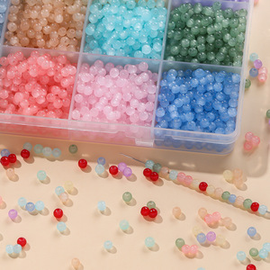 Perles en verre imitation jade, 3 mm, rondes, en vrac, pour la fabrication de bracelets, accessoires de bijoux DIY, matériaux en gros - Product Image 3