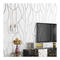 Papier Peint Mural Moderne 3D pour Décoration Intérieure, Vente en Gros, Rayures Florales de Luxe à Coller pour Salon Chambre, Intissé