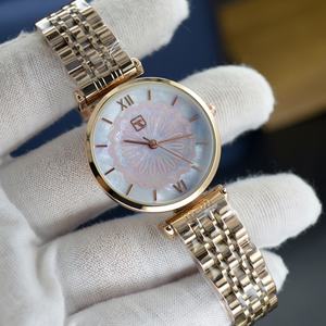 Montre pour femmes avec logo personnalisé OEM ODM, nouvelle montre de luxe pour femmes, étanche, en acier inoxydable, montre à quartz, montre-bracelet - Product Image 3