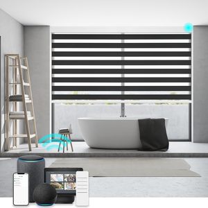 Tenda a Rullo Zebra Motorizzata Elettrica con Telecomando, Compatibile con Google Home, Alexa, WiFi, Matter/HomeKit - Product Image 4