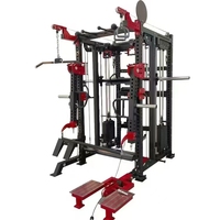 Equipo de gimnasio para el hogar/comercial, estante de potencia multifuncional, máquina Smith para ejercicios de fitness de piernas, levantamiento de pesas