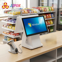 Terminal de point de vente tout-en-un tactile de 15,6 pouces avec imprimante thermique intégrée de 80 mm, matériel de point de vente OEM pour les revendeurs de logiciels et les entreprises de vente au détail