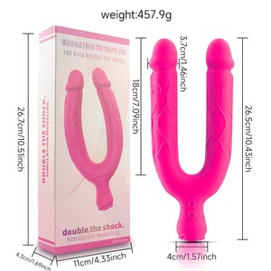 Vibrador de Doble Cabeza con Fuerte Vibración, Flexible, de Silicona Suave, de Doble Uso, con Tres Motores, para Mujeres, Homosexuales, Masturbador Lésbico - Product Image 2
