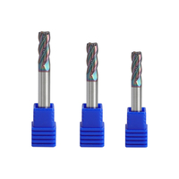 Zhuzhou berlian PGMH seri PGMH-4R dilapisi karbida 4-seruling lurus Shank Arc End Mill CNC alat penggilingan pemotong
