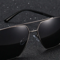 Vente en gros, lunettes de soleil polarisées surdimensionnées carrées de marque pour hommes