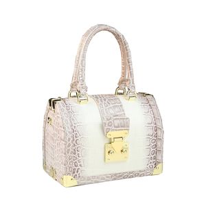 Crocodile Pattern Clip Doctor's Bag 2025 Nouveau sac à bandoulière portable Sac pour femme en <span class=keywords><strong>cuir</strong></span> véritable à la mode et exquis - Product Image 6
