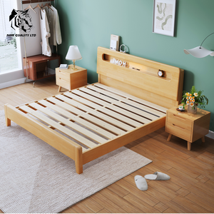 Proveedor chino, mejor precio, cama king size personalizada, gran stock, dropshipping, diseño más reciente, muebles de dormitorio de madera, cama king de 1.8m - Product Image 3