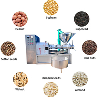 Presse à huile automatique pour soja, amande, olive, noix, extraction d'huile, haute capacité, pressage à froid et à chaud