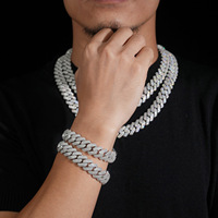 Collier Hip Hop en Argent Sterling 925 avec Chaîne Cubaine VVS Moissanite Certifiée GRA, 14MM 16MM, Idéal pour un Cadeau