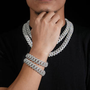 Cadena de Plata de Ley 925 de 14MM 16MM con Certificado GRA, Collar Iced Out de Moissanita VVS, Cadena Cubana para Regalo, Joyería Hip Hop - Product Image 5