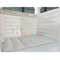 Vente flash : Combo château gonflable pour enfants, château gonflable blanc avec toboggan et piscine à balles