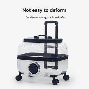 Inovação Design OEM Outdoor Grande Capacidade Transparente PVC Respirável Portátil cat travel bag <span class=keywords><strong>Pet</strong></span> <span class=keywords><strong>Trolley</strong></span> com ventilador elétrico - Product Image 2