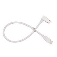Venta caliente 60W 3A ABS Shell Blanco USB Cables DE DATOS Soft TPE C Macho a C Macho 90 grados Ángulo recto para impresora