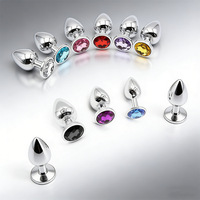 Tapón Anal de Lujo en 3 Tamaños, Diseño de Joyería, Estimulador de Cristal de Acero Inoxidable, Juguetes Sexuales Anales, Masajeador de Próstata, Dildo