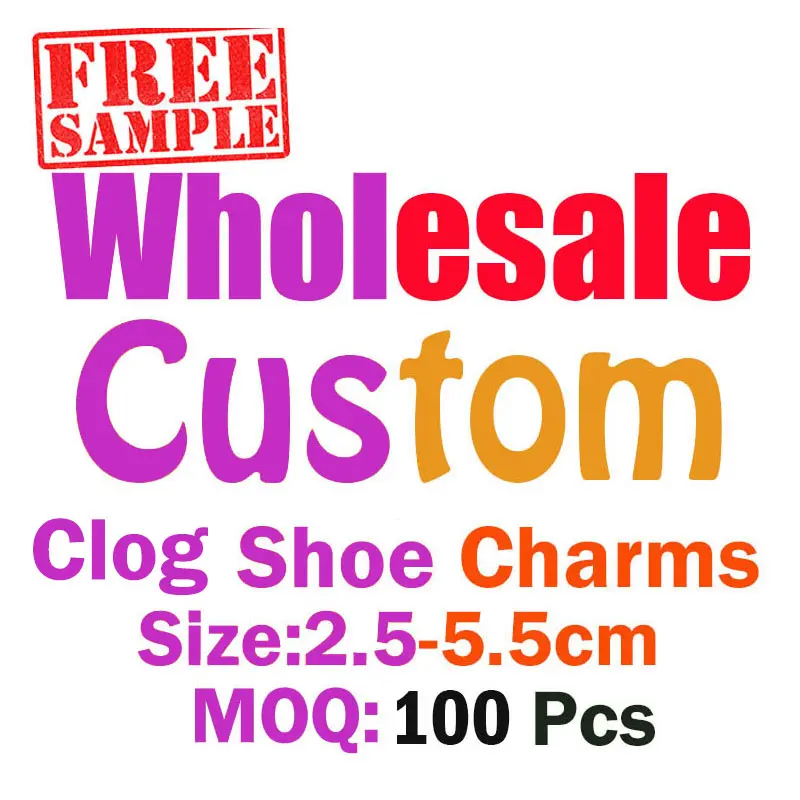 FREE SAMPLE Custom shoe charm Logo wholesale Custom shoe charm customized shoe charms