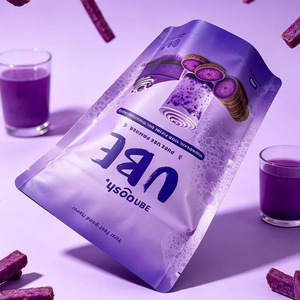 Custom Printed food Grade Pouch Purple Stand Up Zipper Foil <b>Bags</b> For Ube Powder Packaging - Product Image 4