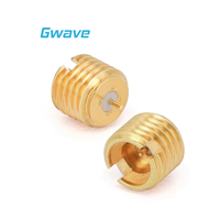 Conector RF de montaje en mamparo macho GPPO Mini-SMP DC 40GHz Latón para aplicaciones de PCB y RF