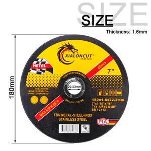En iyi açı öğütücü diskler türleri kesme çarkı disko de corte 7 pulgadas taş demir metal 180mm kesme tekerleği 7 inç kesme diski