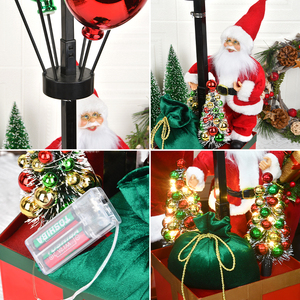 Foldable Santa Claus Lollipop <b>Christmas</b> Decorations Collapsible Toys OPP <b>Bag</b> Factory Outlet Textile Material Home Office Decor - Product Image 4