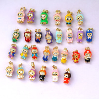 Bijoux Breloques Pendentifs Émaillés Labubu Dessin Animé Tendance Vente Chaude pour Colliers et Bracelets DIY