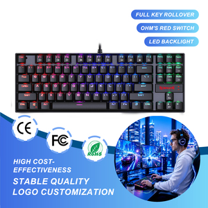 <span class=keywords><strong>Redragon</strong></span> 87 touches <span class=keywords><strong>K552</strong></span> clavier de jeu mécanique RGB LED arc-en-ciel rétro-éclairé clavier filaire avec interrupteurs rouges pour PC de jeu Windows - Product Image 1