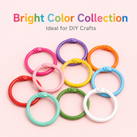 Fournitures de bureau et scolaires : Clips de reliure en métal coloré, anneaux porte-clés, clips pour albums DIY et scrapbooking, pour classeurs, calendriers de bureau et usage de bureau