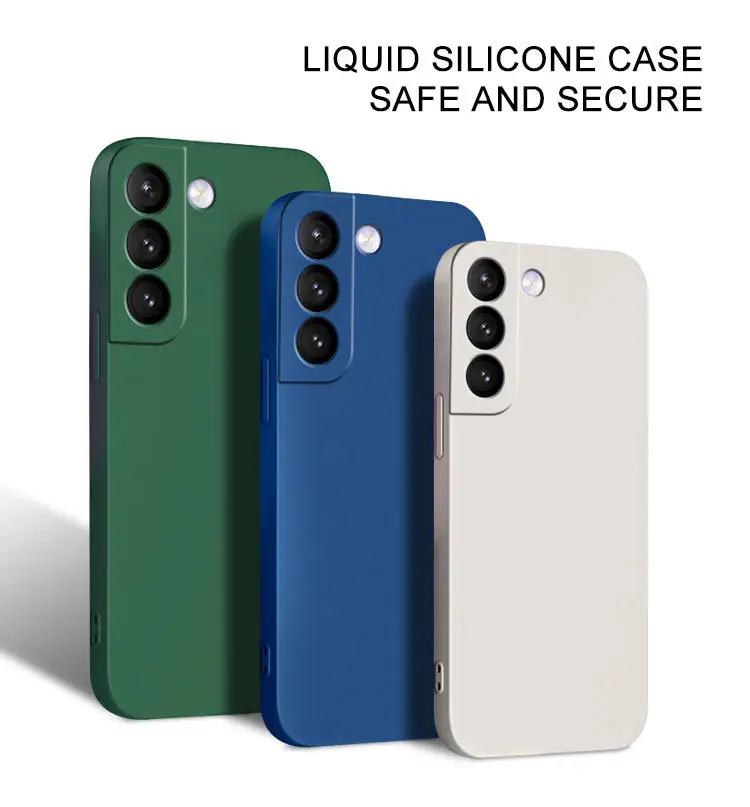 Zachte Siliconen Rechte Flens Precieze Gat Telefoon Cover Case Voor Samsung S22 S22 Ultra S21 Plus