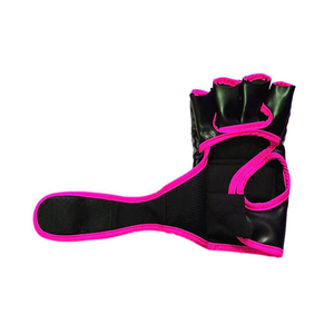 Logo personnalisé de haute qualité 8oz/10oz/12oz/14oz cuir dentelle MMA gants de boxe d'entraînement respirant coupe-vent demi-doigt/sans doigts - Product Image 5