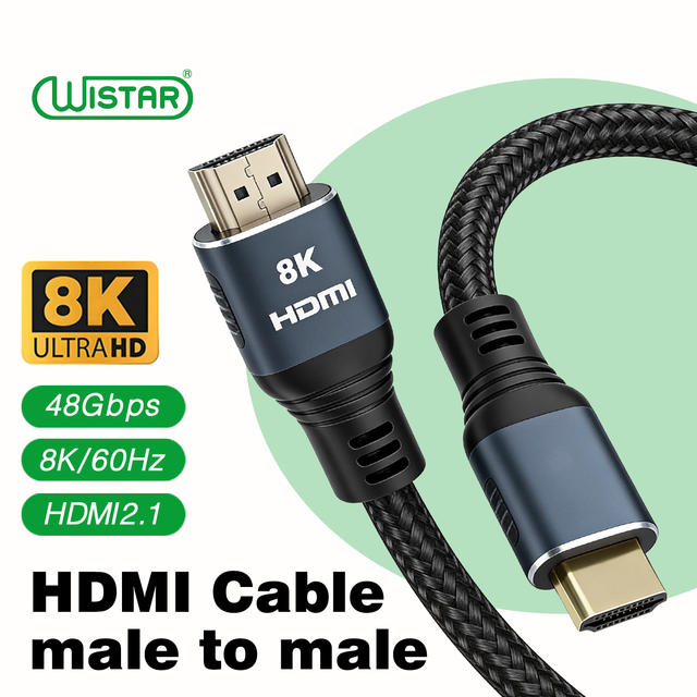 WISTAR Factory Wholesale for 8K for 2.1 Cable 48Gbps High Speed Gold Plated PVC Cord Ultra High-Speed for Monitor