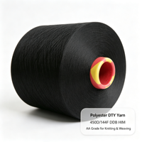 Filament texturé en polyester DTY 450D 144F DDB HIM AA pour le tricot, le tissage et la couture