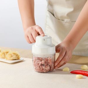 Hachoir à viande multifonctionnel portable entièrement automatique pour usage domestique, alimenté électriquement, avec fonctions de purée - Product Image 1