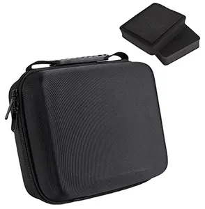 Customized inner designed shape with hand belt deluxe black carry case