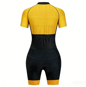 Combinaison de triathlon à manches courtes avec logo personnalisé par sublimation, tenue de vélo de montagne pour l'été, ensemble de combinaison de descente, nouveau style de tenue de cyclisme - Product Image 2