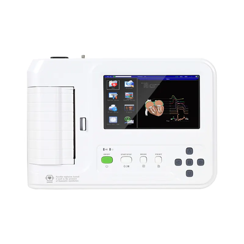 معدات المستشفيات شاشة تعمل باللمس للأجهزة CONTEC ECG600G ماكينة عمل مخطط كهربية القلب s electrocardiografo ماكينة عمل مخطط كهربية القلب