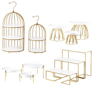Set di 14 Pezzi Lussuoso Espositore per Dolci e Buffet per Matrimoni, Stand in Metallo per Tè Pomeridiano e Snack - Product Image 2