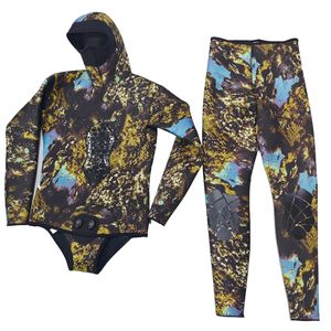 Yamamoto personalizado impermeable surf/buceo/<span class=keywords><strong>traje</strong></span> de pesca submarina 5mm camuflaje <span class=keywords><strong>neopreno</strong></span> 2 piezas cintura pantalones con capucha - Product Image 1