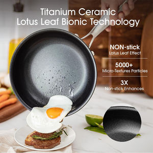 Sartenes de Titanio de Lujo de 8, 10 y 12 Pulgadas con Tapa de Vidrio, Nuevo Diseño - Product Image 2