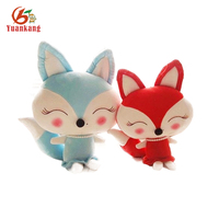 Jouet de renard mignon en peluche et en peluche, animal personnalisé en peluche, blanc, bleu, rouge, gros renard