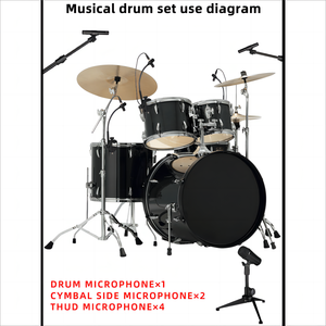 Kit de microphones de batterie Audix à <span class=keywords><strong>prix</strong></span> réduit, 7 pièces avec suppression du bruit, pour instruments de musique - Meilleures ventes - Product Image 5