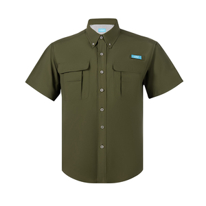 Chemises de pêche pour hommes de luxe, logo personnalisé, bouton, séchage rapide, protection UV, polyester de haute qualité, jersey en nylon respirant, taille plus - Product Image 5